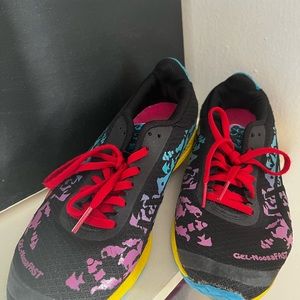 Asics GEL-NoosaFAST T357N Black Neon multicolor  Running shoes
